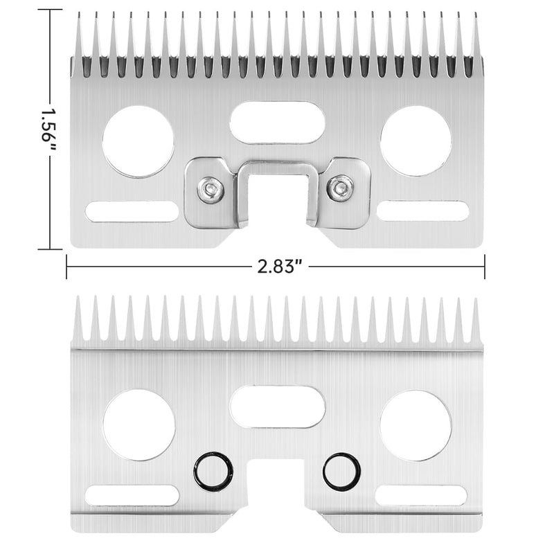 Horse Clippers Replacement Blades, Professional Stainless Steel Clipper Blades for Horse Equine Goat Pony Cattle, 35-Teeth - PawsPlanet Australia