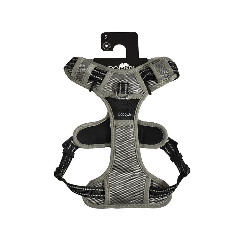 Bobby Rando Walk - Dog Harness, Dog Harness Medium Small Large Dog in Nylon, Safe, Comfortable, Reflective, Adjustable, Grey, xL/53-82x2,5 CM