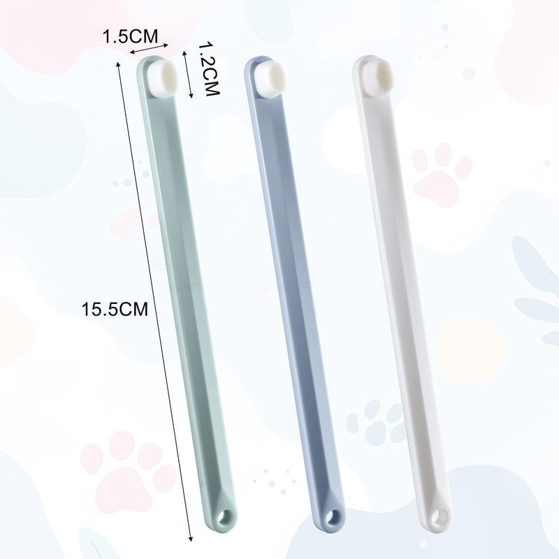 3Pcs Cat Toothbrush Small Dog Toothbrush Soft Bristles Teeth Cleaner Dental Care for Puppy Kitten Pet Oral Hygiene Deep Clean(White, Gray, Green)