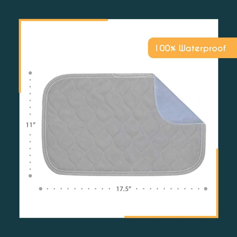 rocket & rex Premium Washable Pet Carrier Pads, Reusable, Waterproof & Absorbent, Dog and Cat Pads for Lining Travel Carriers, Litter Boxes, Pet Crates & More, 17.5" x 11" (Pack of 2) XS (17.5 x 11") 2-Pack - PawsPlanet Australia