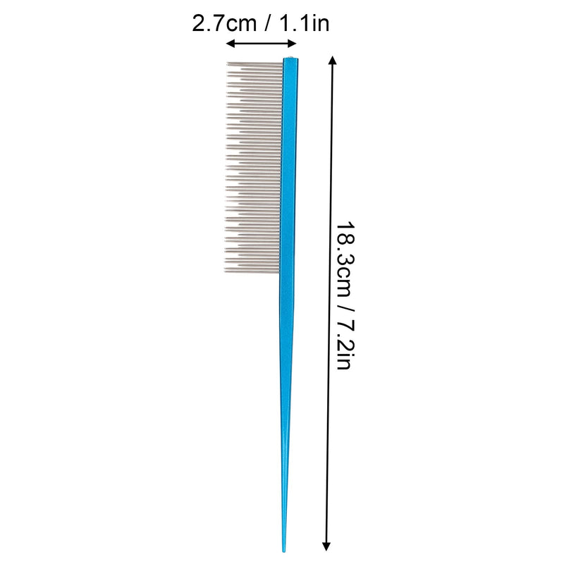 LIZEALUCKY Round Tooth Metal Dog Comb is Used for pet Hair Comb of Dogs and Cats to Remove Hair Knots and Entanglement. Professional pet Hair Comb Styling Comb blue