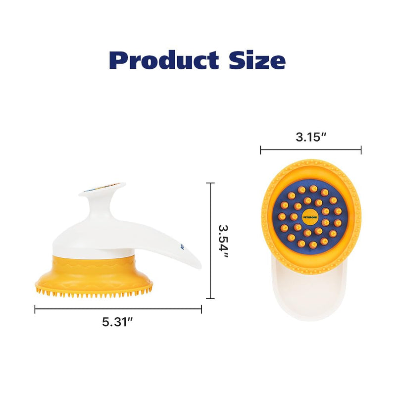 [PETHROOM] Premium Healing Silicone Grooming Brush | Safe and Gentle Deshidding Tool for Cats and Dogs | Durable and Portable Pet Brush for Long, Short, or Tangled Fur | Soft Massage Detangler - PawsPlanet Australia
