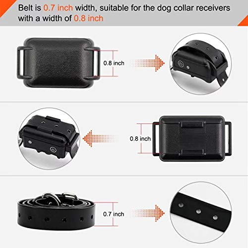 Replacement Extra TPU Collar Strap Band Buckle 3/4" for 998DRB Most Dog Training Collars/Barking Collar/Fence Black - PawsPlanet Australia
