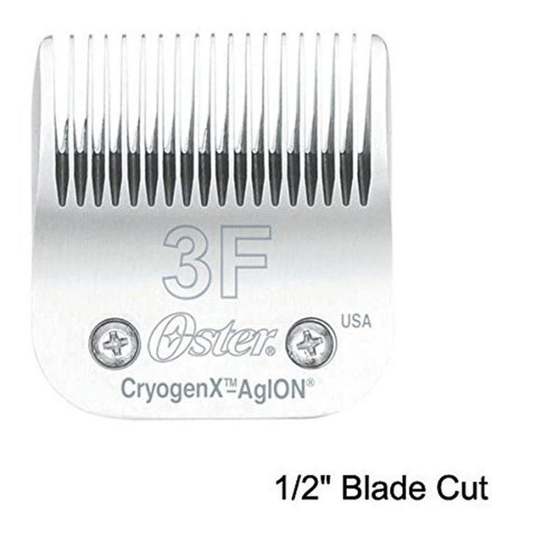 Oster Professional Pet & Dog Grooming Blades - Size 3F Cryogen-X Clipper - Compatable with all Oster Detachable Blade Clippers - Long-lasting, High-Carbon Steel & Ultra-Sharp Carbon Steel - PawsPlanet Australia