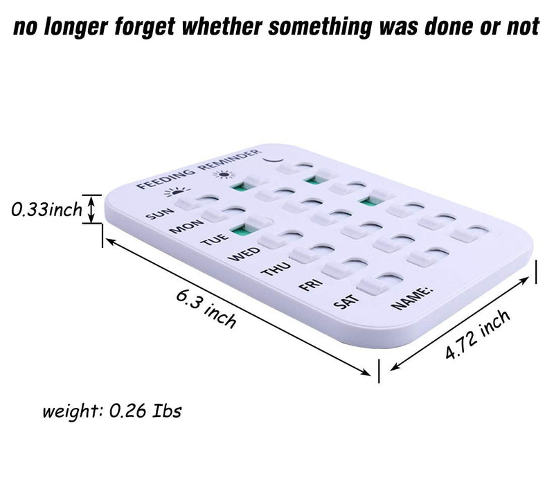 Pet Feeding Reminder for Dogs Cats - Magnetic Sticker 3 Times A Day Indication Chart Feed Your Pets, Magnets and Double Sided Tape, Did You Feed Your Dog Cat Fish Kid?