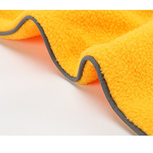 Creation Core Windproof Plush with Sport Vest Dog Clothes Night Reflective Jacket Pet Keep Warm Jacket No Pull No Choke Design Eco-Friendly for Small and Large Big Dog(Yellow M) Medium Yellow - PawsPlanet Australia
