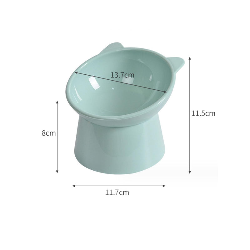 Tilted Raised Posture for Cat Food Bowl Neck for Protection Anti Vomiting 45 Degree Elevated Slanted Stand Bowls for Cat Tilted Bowl-Bowl Diameter Approx.13.7cm/5.39in Blue - PawsPlanet Australia