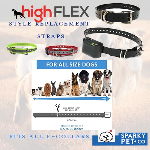 Replacement Strap for SportDOG Collars - 3/4" Wide Ultra-Durable Dog E-Collar Replacement for Training, Bark, Shock, Electric, and GPS Collars - 28" Adjustable Length SportDOG (Neon Yellow- FBA) - PawsPlanet Australia