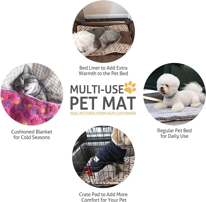 Mora Pets Dog Bed Crate Pad Ultra Soft Pet Bed with Cute Star Print Washable Crate Mat for Large Medium Small Dogs Reversible Fleece Dog Crate Kennel Mat Cat Bed Liner 29 x 21 inch Pink 30-Inch - PawsPlanet Australia