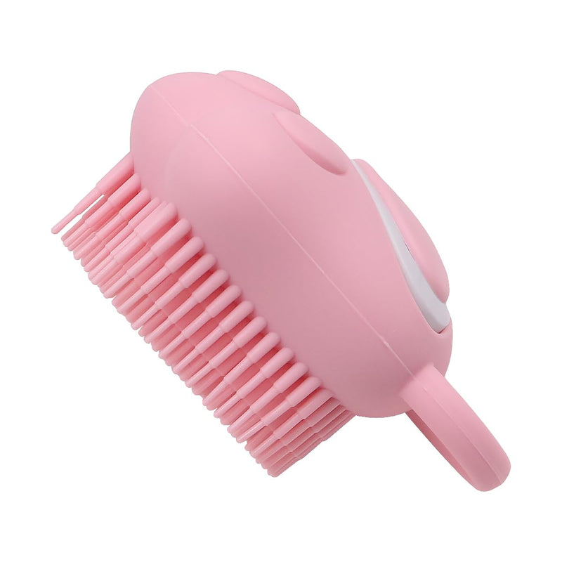 Dog Cat Bath Brush Comb Silicone Soft Pet Cleaning Massage Brush for Soothing Massage Washing Shampoo Dispenser（Blue+Pink） - PawsPlanet Australia