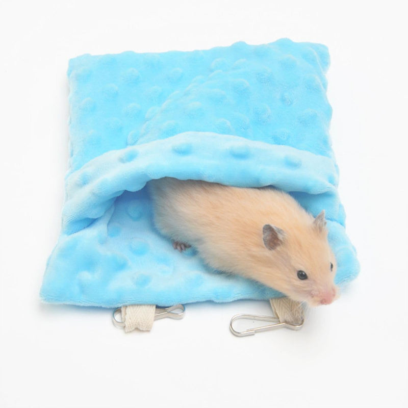 Sugar Glider Bonding Pouch Carrier Bag Sling Sleep Bag with Adjustable Strap for Travel Gliders Ferret Rat Hedgehog Hamster Small Pets (Blue) Blue - PawsPlanet Australia