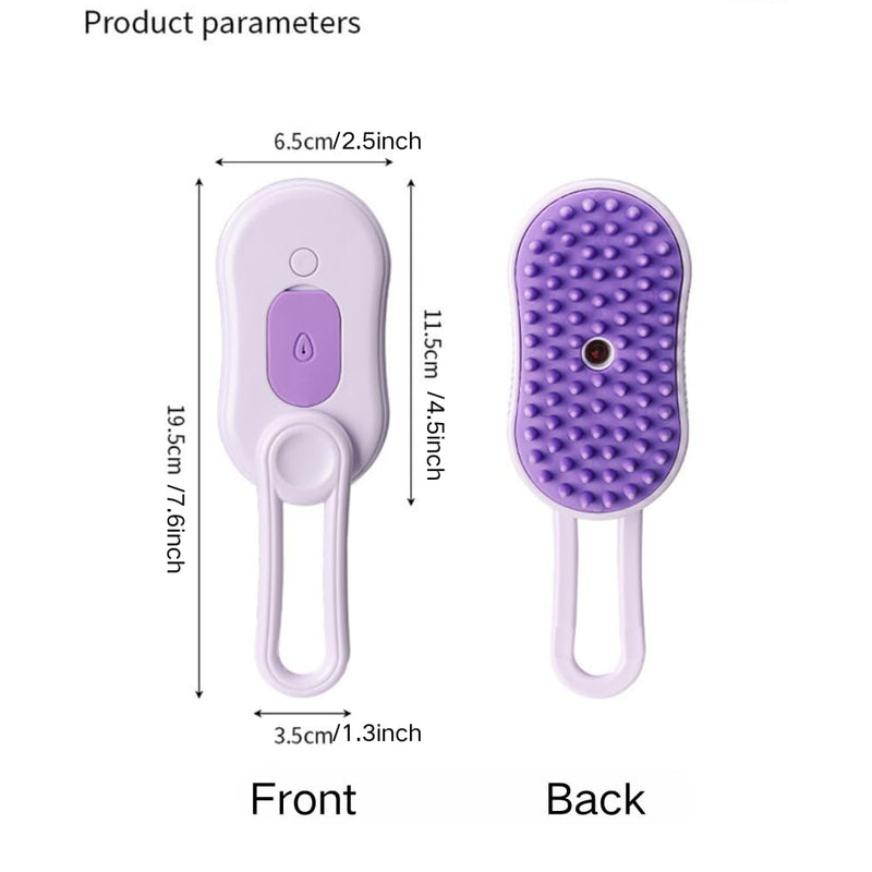 Cat Steam Brush, Cat Spray Comb, Pet Massage Shedding Brush, Rechargeable Silicone Steam Hair Brush, Multi-functional Cat And Dog Hair Brush,Cat Hair Steam Brush - PawsPlanet Australia