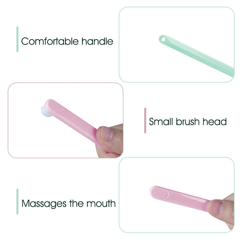 2 x Dog Toothbrushes, Toothbrush for Pets, Cat Toothbrushes with 10,000 Ultra Soft Pet Bristles and Tail Hole for Cats, Puppies, Small Dogs, Sensitive Teeth and Gums