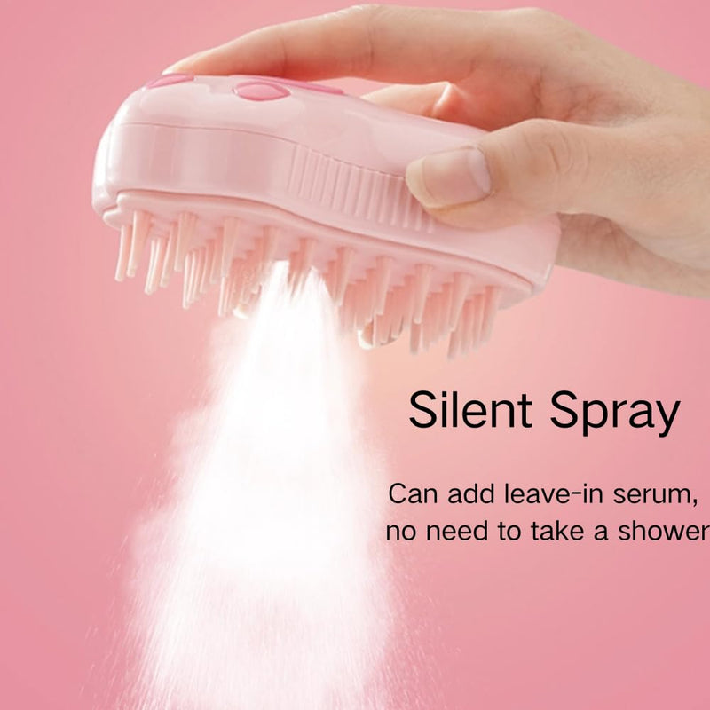 Cat Steam Brush - 3 In1 Steamy Cat Brush, Self-Cleaning Steamy Pet Brush for Massage, Multifunctional Cat Grooming Brush for Removing Tangled and Loose Hair (Pink) Pink - PawsPlanet Australia