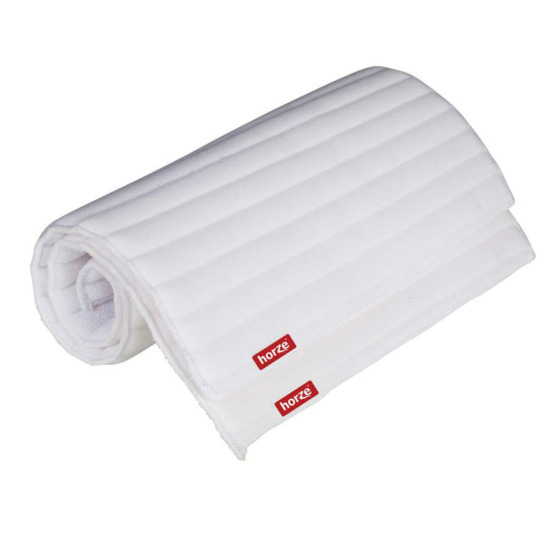 HORZE Rear Leg No Bow Equine Standing Wraps Pair - Off-White - Pony