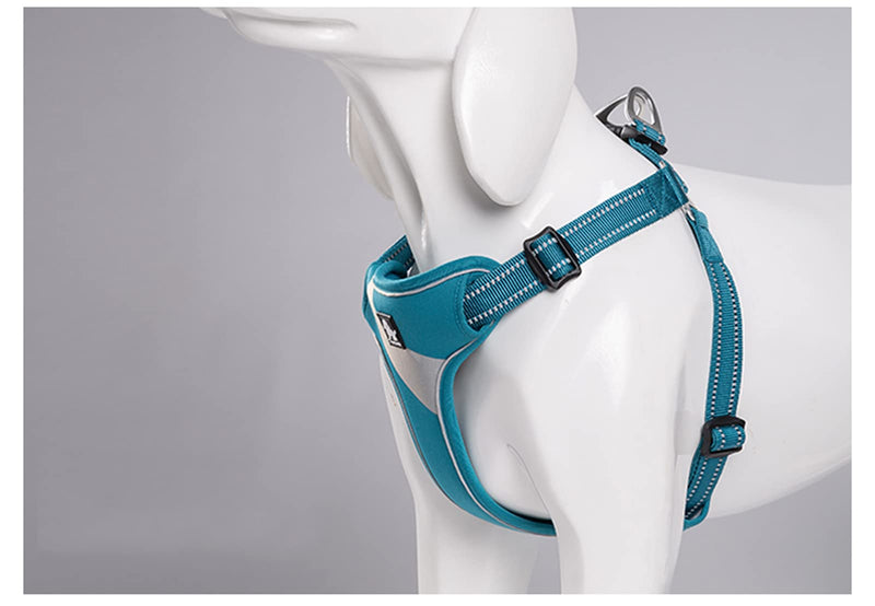 TRUE LOVE Dog Harness TLH5991 Anti Pull Safety Vest Step-in Style Harness for More Comfort and Less Tug Reflective Pet Harness by Truelove Blue L