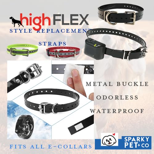 Replacement Strap for Garmin Collars - 3/4" Wide Ultra-Durable Dog E-Collar Replacement for Training, Bark, Shock, Electric, and GPS Collars - 28" Adjustable LengthGarmin (BLK) BLK - PawsPlanet Australia
