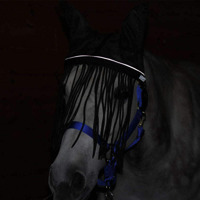 Derby Originals Reflective Mesh Fringe Fly Bonnet with 1 Year Warranty Large (Horse) Patriotic