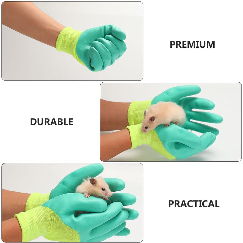 2 Pairs Hamster Gloves, Animals Glove to Handle Hamsters Hamster Bite Gloves Small Animal Handling Gloves Bite Gloves for Hamsters Rubber Pet Cat Gloves - PawsPlanet Australia