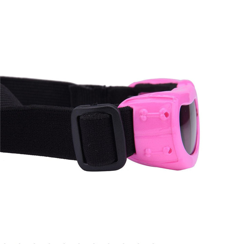 Outdoor Dog Sunglasses Anti-UV Eye Protection Goggles Waterproof Windproof Anti-Fog for Small Pet Puppy Cat (Pink) Pink