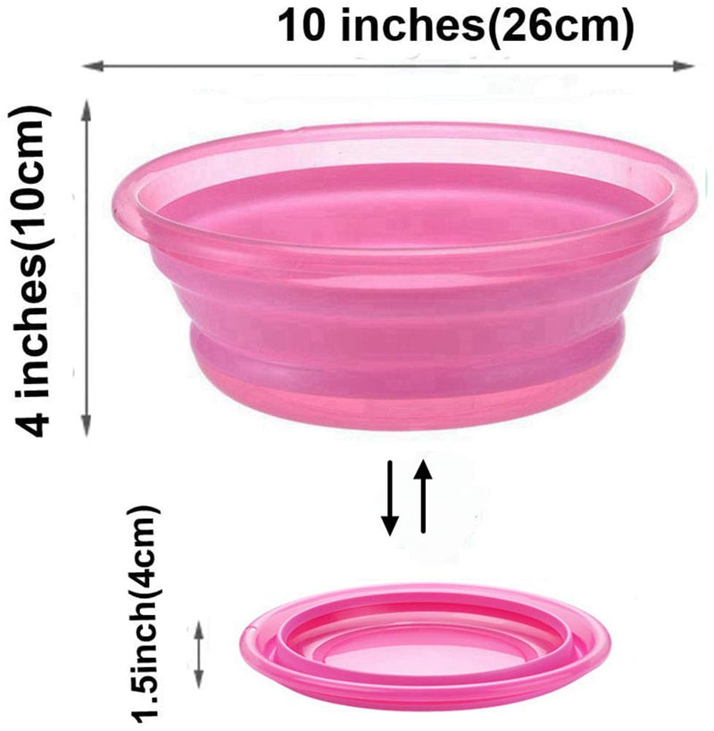 Foldable Hedgehog Bathtub, with 2 Pcs Set Bathing Brush, Plastic Small Animal Swimming Pool, Bath Sand Room Sauna, for Hedgehog Hamster, Guinea Pig,Bearded Dragon (Pink) Pink - PawsPlanet Australia