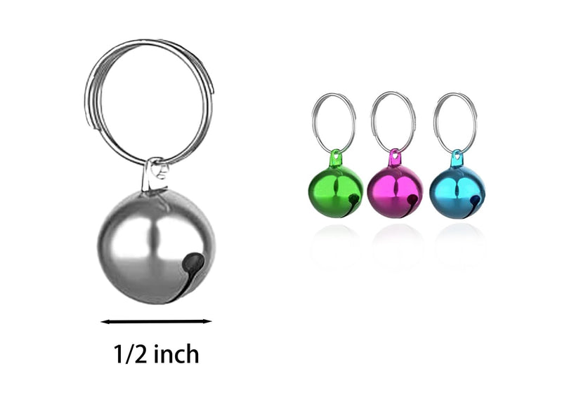 SKYPIA 3 Pack Pet Bells for Dog Cat Collar Charm Pet Pendant Accessories Stainless Steel Anti-Lost Training Bells for Collars Pet Pendant Accessories 1/2-Inch Silver Silver-3 - PawsPlanet Australia