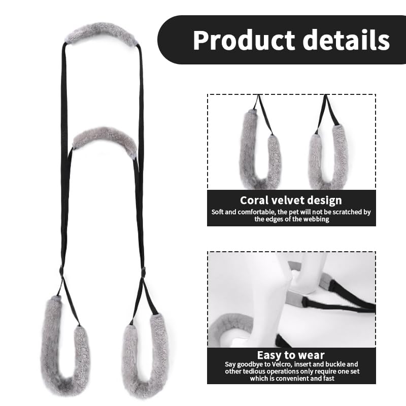 Dog Lifting Harness, Adjustable Assistance Dog Harness Dog Sling Leg Support for Injured Disabled Elderly Dogs Walking Aid