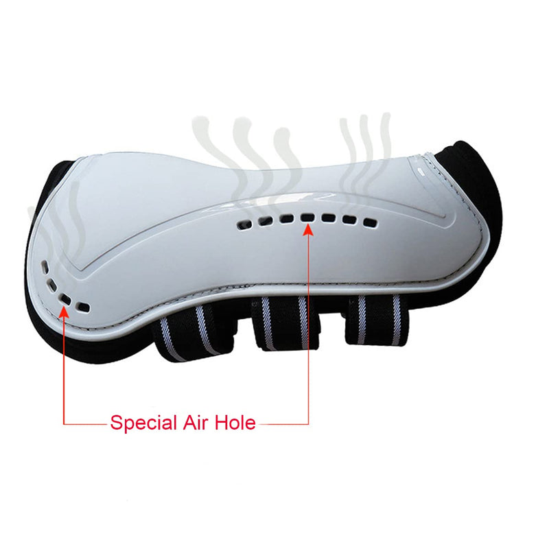 Horse Boots Open Front Jumping Tendon Sport Boots, Secure Leg Protection, Classic Equine Supplies Large White