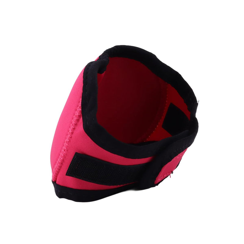 Ubric Dog Ear Defenders, Waterproof Adjustable Pet Ear Muffs Noise Protection for Cold, Grooming, Bathing, Swimming, Anxiety Relief (Rose Red, S)