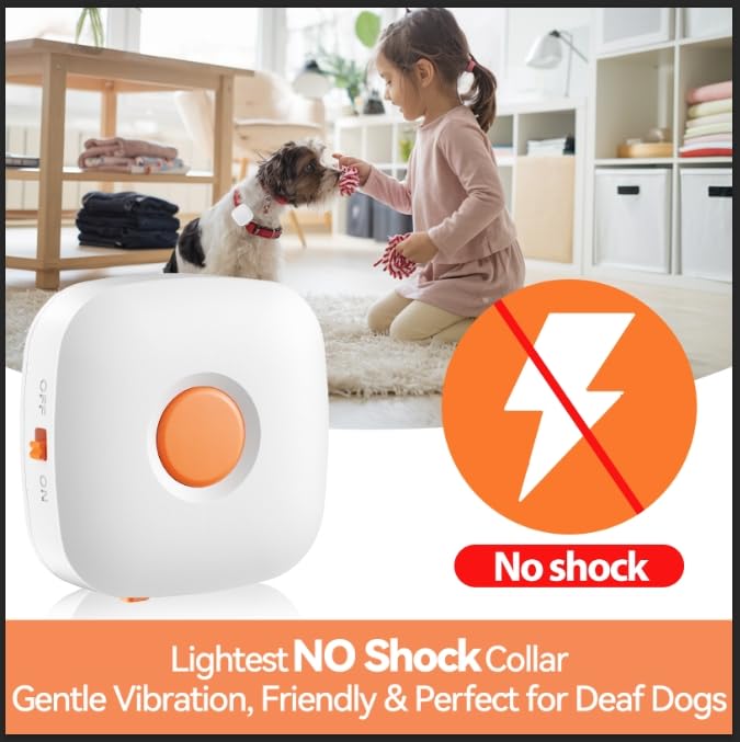 Dog Training Device No Shock, Dog Training Collar Clip with Remote, Safe & Humane Vibrating Clicker, One-Touch Operation, for Beginner Pet Trainer for 5-15 lbs Small Medium Large Dogs - PawsPlanet Australia