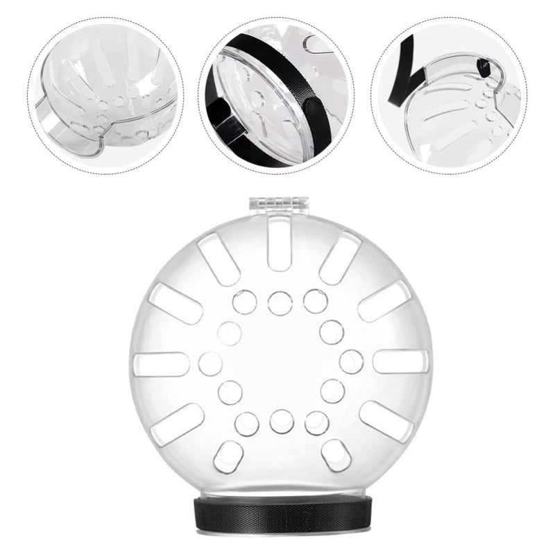 POPETPOP Transparent ABS Cat Helmet with Breathable Design and Anti-Bite Function Protects Cats After Surgery Fits Neck Circumference 27-31cm