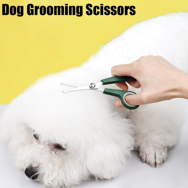 2 PCS Dog Grooming Scissors Professional Pet Grooming Shears 2 Sizes Dog Eye Cutting Scissors with Safety Round Tip Home Pets Grooming Tool for Dogs Cats Small Animals - PawsPlanet Australia