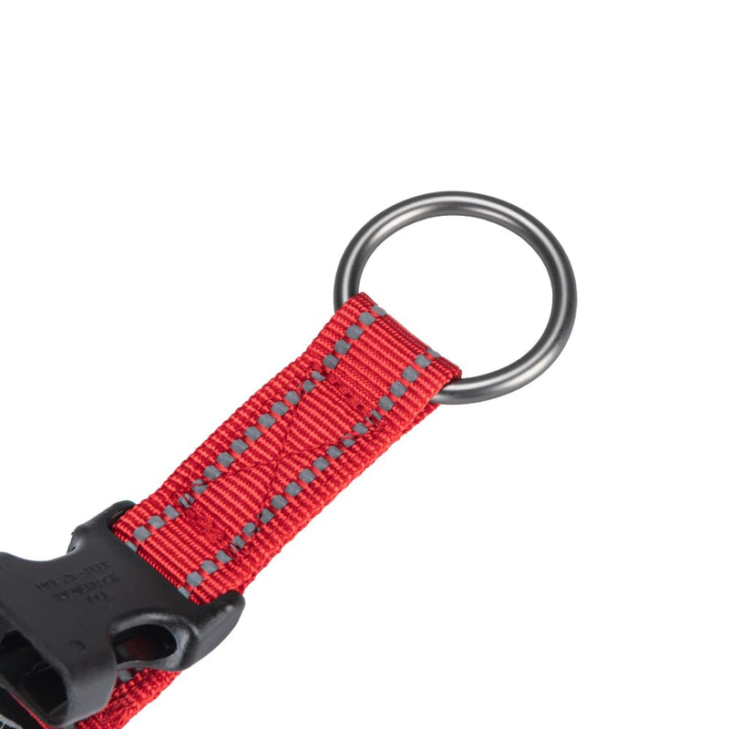 EXCELLENT ELITE SPANKER Reflective Dog Collar Classic Breathable Nylon Adjustable Pet Collar with Quick Release Buckle for Boy Girl Male Female Puppies Small Medium Large Dogs Walking Training Red-S S - PawsPlanet Australia