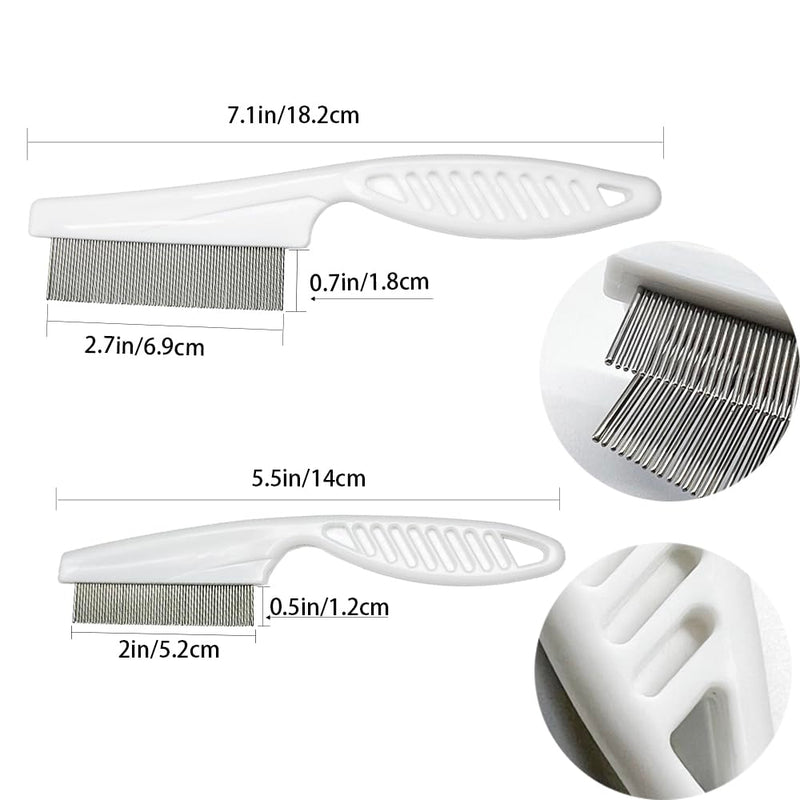 Flea Comb for Dogs and Cats, Pet Flea Comb, Multifunctional Pet Hair Comb Flea and Tear Stain Removal, Flea Comb for Small Dogs, Flea Comb for cats, Pets Grooming Comb Kit for Cats Dogs Puppies - PawsPlanet Australia