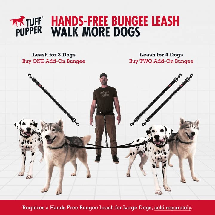 Add-On Accessory Bungee Leash | Add One Large Dog Up to 125 lbs | Requires Purchase of Two Large Dog Hands Free Bungee Leash Sold Separately | Buy One for Three Dog Leash | Buy Two for Four Dog Leash Xcessory - Large Dog Add-on Bungee - PawsPlanet Australia