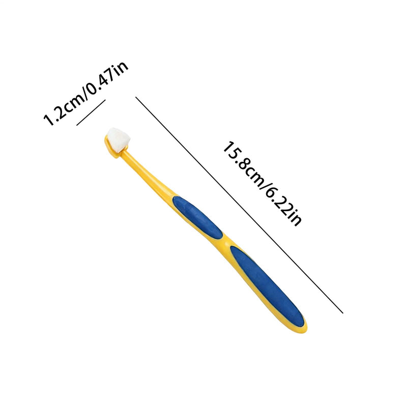 Toothbrush for cats, gum care and bath accessories, pet toothbrush | for hygiene and health, suitable for puppies, kittens, seniors, small and large breeds as well as pets. Triangular toothbrush
