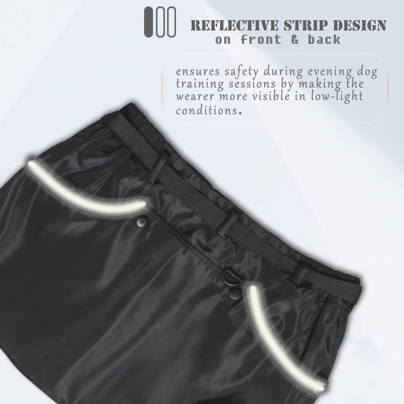 Dog Trainer Vest for Men Women with Big and Deep Pockets, Pet Handler Waist Treat Pouch Apron Design of Functionality for Holding Dog Stug Toy, Training Dummies, Rope (Medium) Medium Black - PawsPlanet Australia
