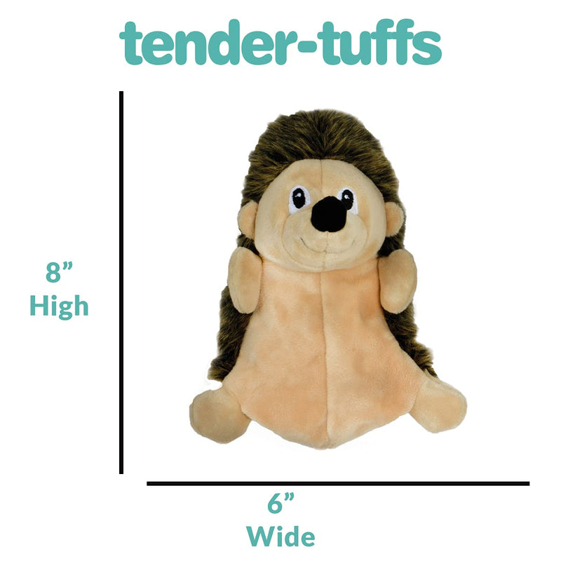 Snuggle Puppy Tender-Tuffs Crinkle - Large Tough Plush Stuffed Hedgehog Animal Dog Toy with Puncture Resistant Squeaker and Super Strong Seams - PawsPlanet Australia
