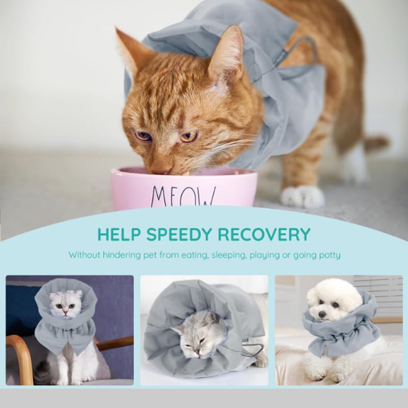 Elizabethan Collar, Collar After Surgery, Cat Collar, Collar, Cat Protection, Adjustable, Soft Cat Collar for Cats, Small Dogs, Wound Protection, Medical Cat Collar