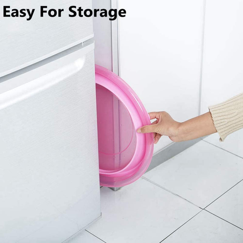 Foldable Hedgehog Bathtub, with 2 Pcs Set Bathing Brush, Plastic Small Animal Swimming Pool, Bath Sand Room Sauna, for Hedgehog Hamster, Guinea Pig,Bearded Dragon (Pink) Pink - PawsPlanet Australia