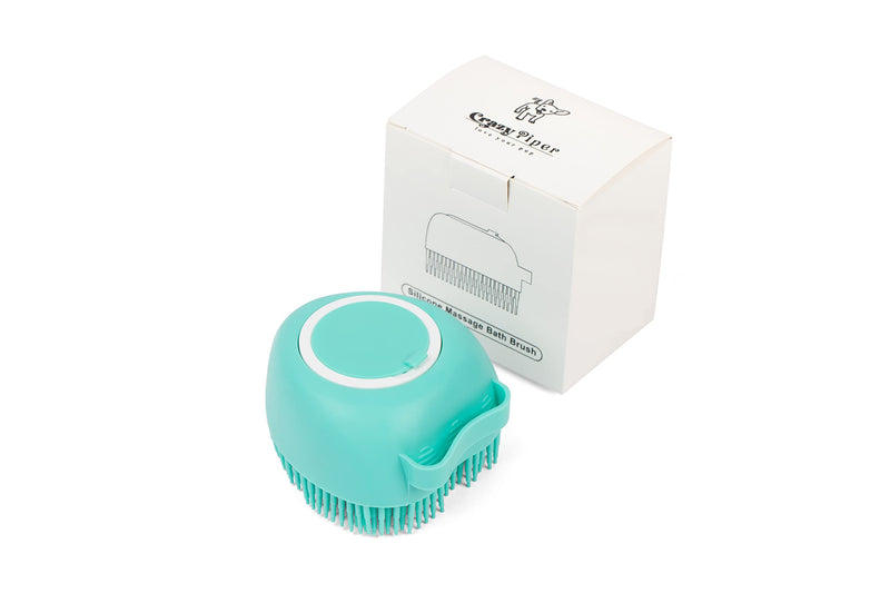 Luxurious Dog Bath Brush Scrubber - Soft Silicone Dog Shampoo Brush Combo for Pet Grooming, Bathing, & Massage Dispensing - Extreme Lather Dog Shower Brush (Green) by Crazy Piper - PawsPlanet Australia
