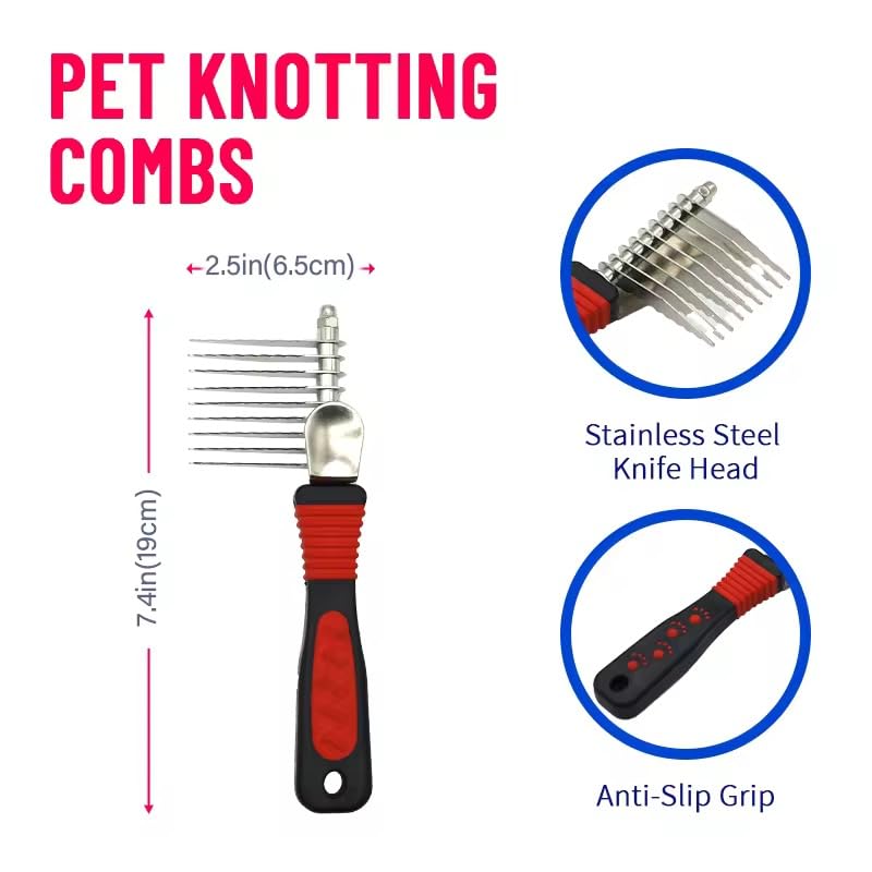 2026 Large 7-in-1 Professional Pet Grooming Kit for Dogs & Cats Complete Grooming Solution for Shedding, Dematting, Trimming & Cleaning - PawsPlanet Australia