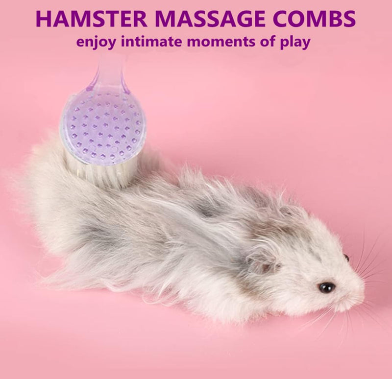 3PC Small Animal Bath Brush with Lid Soft Cleansing Brush Massage Combs for Hedgehog Guinea Pig Rabbit Chinchilla Ferret Small Animal Grooming Tool Cleaning Supplies - PawsPlanet Australia