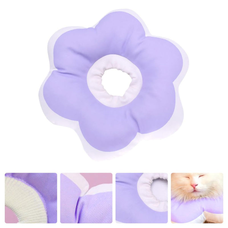 OUNONA 1pc Soft Waterproof Cat Neck Collar with Floral Pattern Adjustable Protective Collar for Wound Healing and Scratch Prevention Practical Recovery Aid for Small Dogs