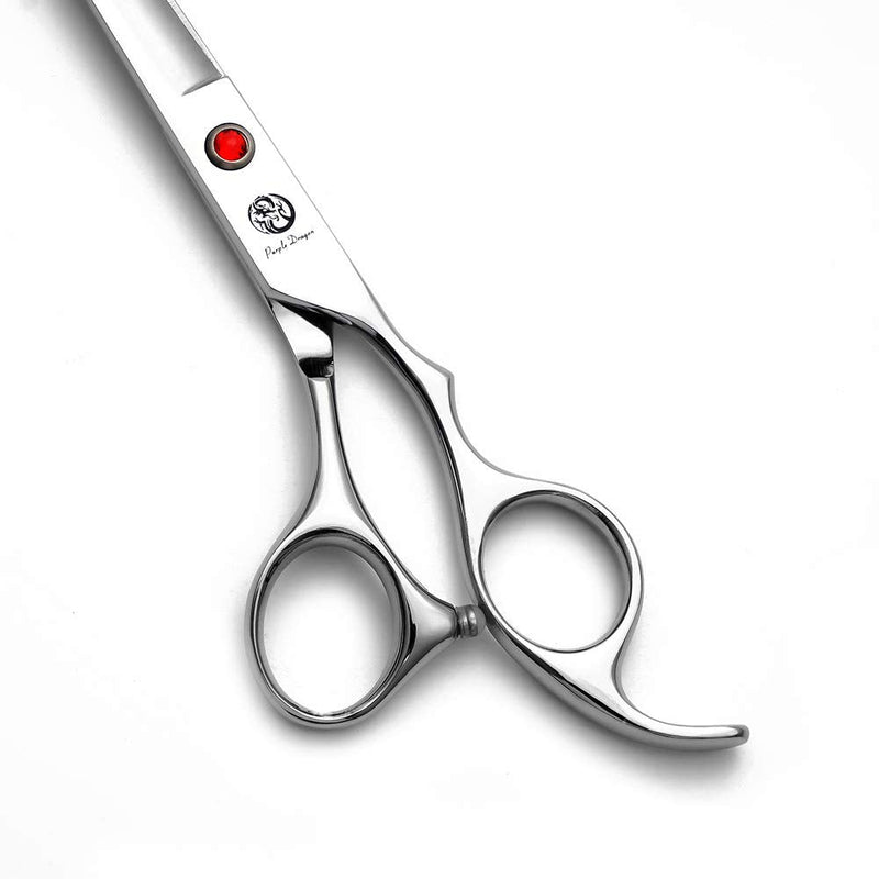 Purple Dragon 4“/5"/5.5"/6"/6.5"/7"/7.5"/8"/9"/10" Sharp Edge Salon Hair Cutting Shears - Pet/Dog Grooming Scissors with Bag - Perfect for Barber or Pet Groomer 7.5 inch - PawsPlanet Australia