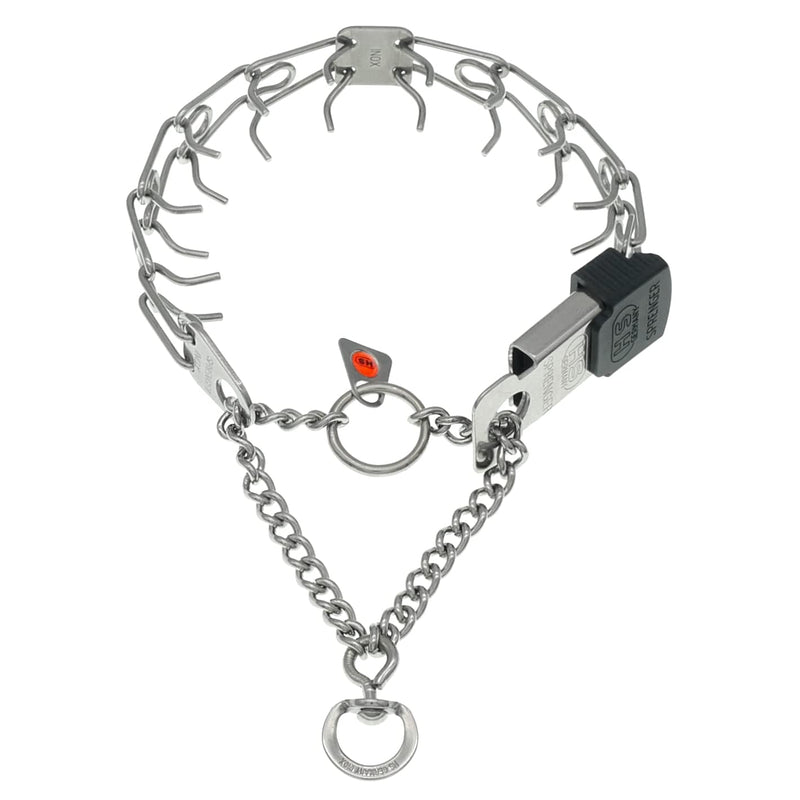 Herm Sprenger Dog Training Prong Collar with Quick Release ClicLock Buckle for Small Medium Large Dogs Stainless Steel Collar for Dogs Made in Germany (16in x 2.25mm) 16in x 2.25mm (neck size up to 13in) - PawsPlanet Australia