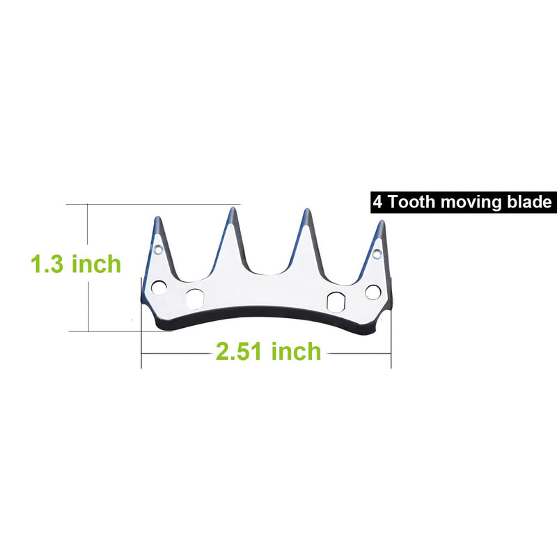 4-Point Universal Replacement Shearing Blades, Compatible with Oster, GDJOB, TAKEKIT, BEETRO, Dragro, Lister, Heiniger Sheep Clippers 440C Materials 4 Point X 2 - PawsPlanet Australia