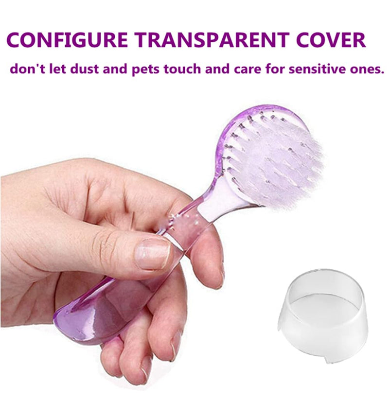 3PC Small Animal Bath Brush with Lid Soft Cleansing Brush Massage Combs for Hedgehog Guinea Pig Rabbit Chinchilla Ferret Small Animal Grooming Tool Cleaning Supplies - PawsPlanet Australia