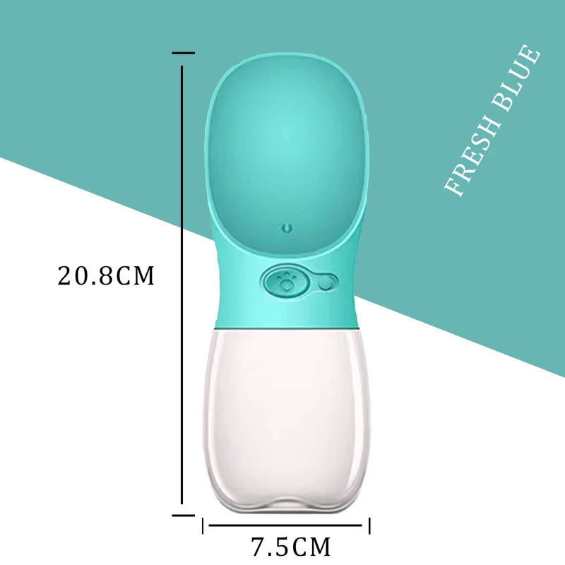 Regekul Dog Water Bottle, Leak Proof Portable Puppy Water Dispenser with Drinking Feeder for Pets Outdoor Walking, Hiking, Travel (12OZ, Blue) 12OZ - PawsPlanet Australia