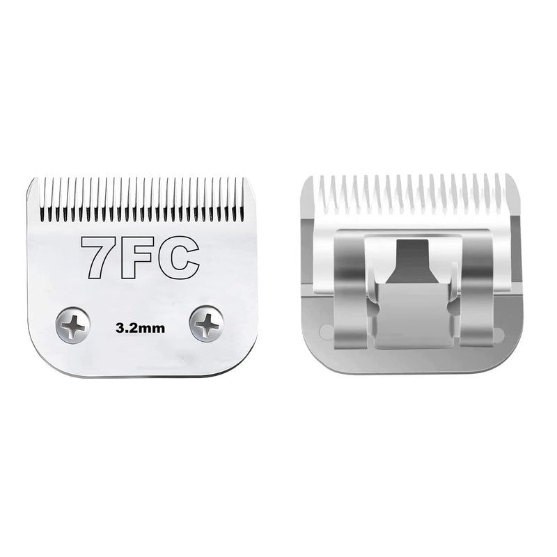 Clipper Blade Dog Grooming Compatible with Andis Clippers Carbon Infused Steel Detachable Ceramic Sharp Edge Also Compatible with Wahl/Oster Dog Clippers (7FC:(1/8")(3.2mm)) 7FC:(1/8")(3.2mm) - PawsPlanet Australia